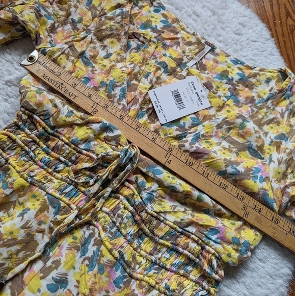 Free PEOPLE forget me not floral mini dress 0 xs - Picture 12 of 16